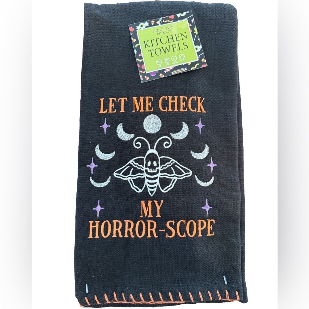 Kitchen Towels Let Me Check My Horror-Scope Halloween